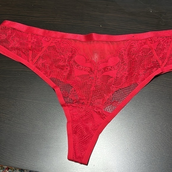 Torrid Tattoo Lace Mid Rise Thong Panty - Picture 3 of 4